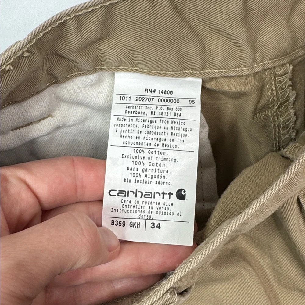 Carhartt B359 GKH Chino Tan Shorts Size 34 2011